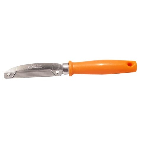 (13-01019) S/S PEELER w/KNIFE & ORANGE HDLE L (KIWI BAND)