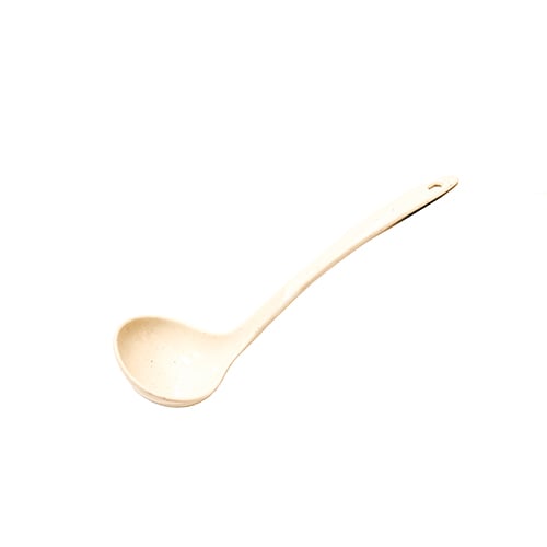 Melamine Soup Ladle L23cm, Light Stone