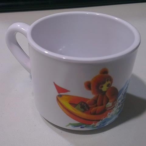 Melamine Tea Cup Ø8.0xH6.9cm, 200ml, Teddy Bear