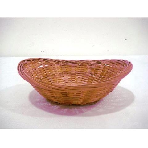 BAMBOO OVAL BASKET 7"