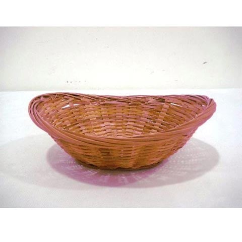 BAMBOO OVAL BASKET 8"