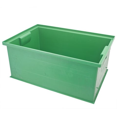 -TS- (21-00376) PLC STACKABLE CONTAINER L46xW31xH20cm, UNICA - GREEN