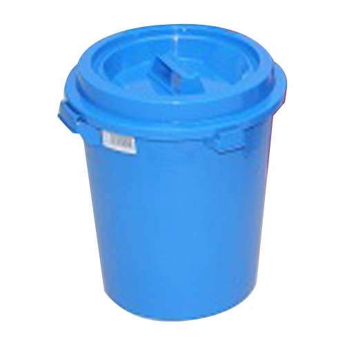 Plastic Utility Bin W/Lid D50xH57cm,18Gal, Blue