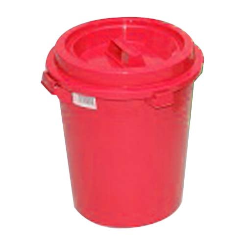 Plastic Utility Bin W/Lid D50xH57cm,18Gal, Red