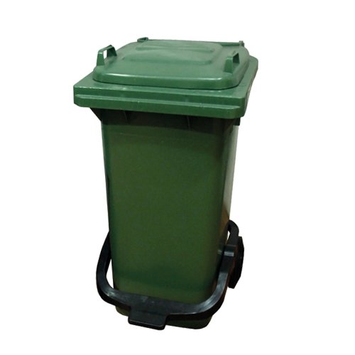 MOBILE REFUSE BIN WITH PEDAL & 2 WHEELS