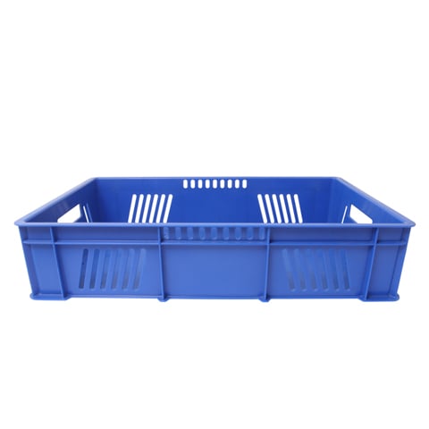 (21-00390) PLC STACKABLE CONTAINER L62xW36.5xH13.5cm, BLUE, UNICA