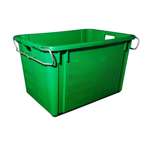 PLASTIC INDUSTRIAL BASKET WITH HANDLE