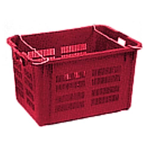 Plastic Industrial Basket W/Hdle L69.5xW49xH41.5cm,Red