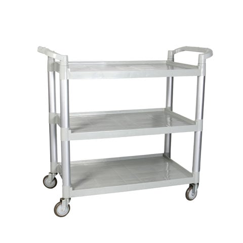 PLASTIC 3-TIER TROLLEY WITH 2-WHEEL BRAKE