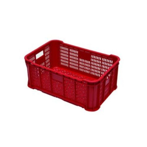 PLC STACKABLE CONTAINER/BASKET L59.3xW38.9xH24.75cm, RED