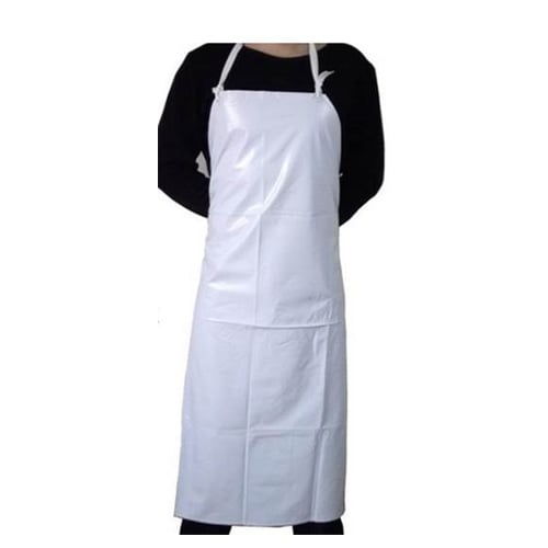 PVC APRON L105xW77cm, WHITE