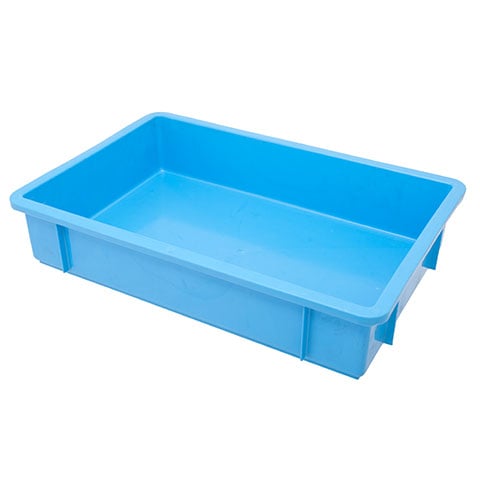 PLC STACKABLE CONTAINER L40xW26xH8cm (int), BLUE