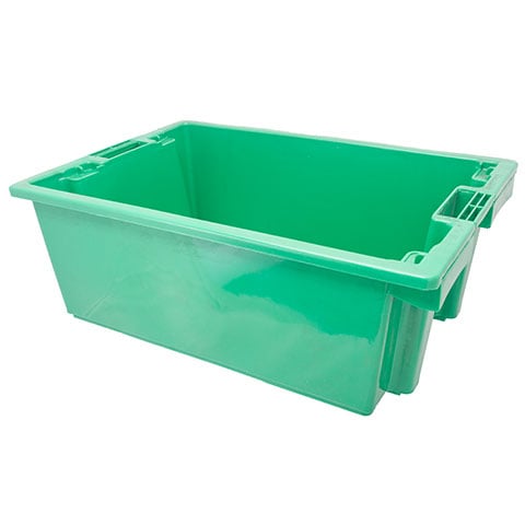 PLC STACKABLE CONTAINER GREEN COL 657 X 445 X 235 mm ( ext ) NCI