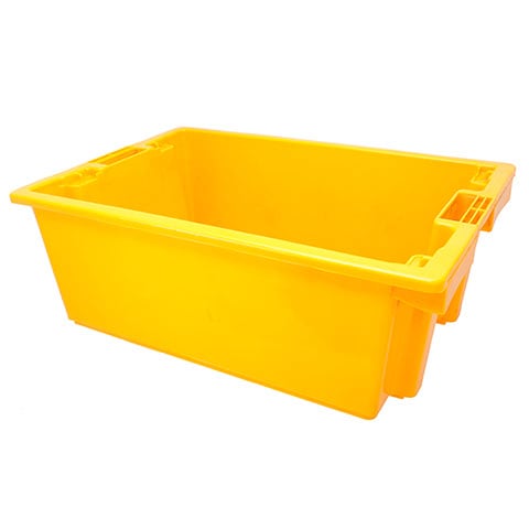 PLC STACKABLE CONTAINER YELLOW COL 657 X 445 X 235 mm ( ext ) NCI