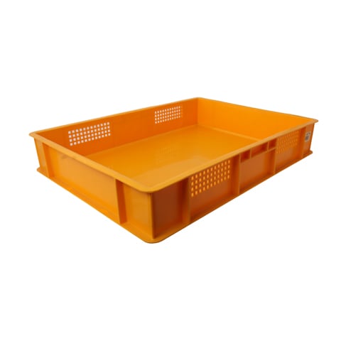 ( 21-00377-02) PLC STACKABLE CONTAINER 53 X 38.5 X H10cm ( int ) ( YELLOW COL )