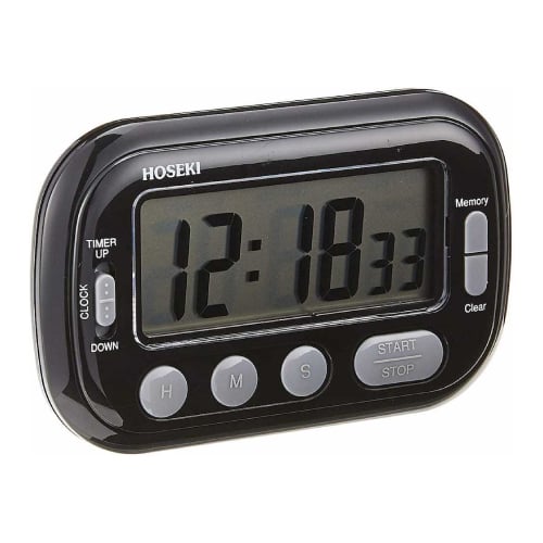 Timer Count Down/Up L10.2Xd2.4xH6.5cm, Black, Hoseki