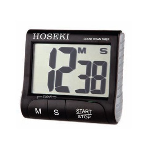 -TS- TIMER COUNT DOWN/UP L8xD2.5xH7cm, BLACK, HOSEKI