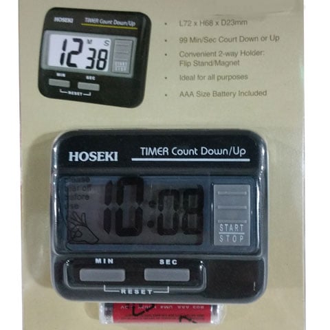 -TS- (17-00307) TIMER COUNT Down/Up, ASSORTED COLOURS, HOSEKI