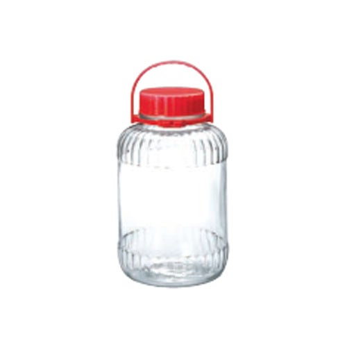 GLASS SEAL BOTTLE WITH RED LID AND HANDLE 3L, TOYO