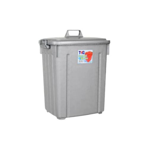 PP Utility Bin With Cover L44.5xW35xH55cm, 66L, Grey, Toyogo