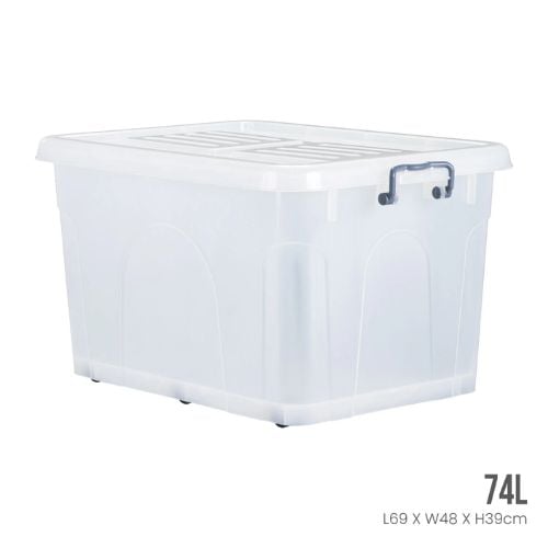 Toyogo Polypropylene Stackable QD Storage Box L46xW67xH39cm, 85L