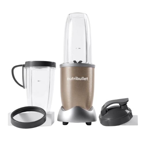Nutribullet 7 Pcs Set Personal Blender, Come With 710ml Bpa-Free Tritan Tall Cup, 946ml Bpa-Free Tritan Colossal Cup, Cup Ring, Flip Top Lid, Handled Ring, 220-240V, 900W, Champagne