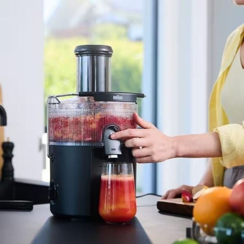 Braun Multi Spin Juicer With Anti Drip System & 2 Speeds D24.5xW23.8xH40.2cm, Capacity: 2L, Foam Separator Jug: 800ml, 220-240V/50-60Hz, 800W, Black