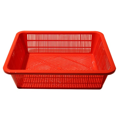 PLC RECT COLANDER 45x36x13cm, RED