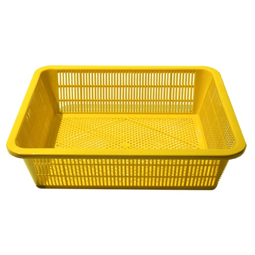 PLC RECT COLANDER 45x36x13cm, YELLOW