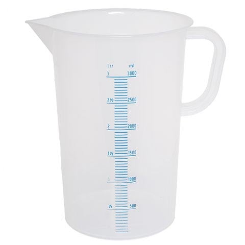 PLC MEASURING CUP 3000ml, MICROWAVE SAFE