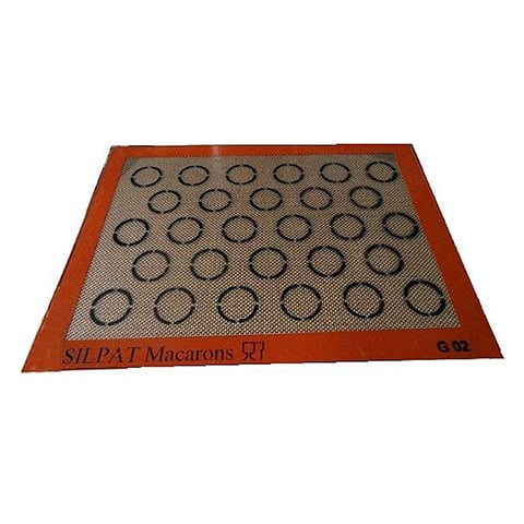 (TT) SILICONE NON-STICK PASTRY MAT for MACAROONS, MOULD L37.5xW27.5cm, SILPAT, DEMARLE