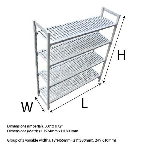 5 FEET VENTED STARTER UNIT (4 SHELVES)