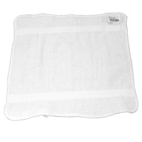 (22-01059) PANDA FACE TOWEL THIN 12x12",  WHITE ( 3205 )