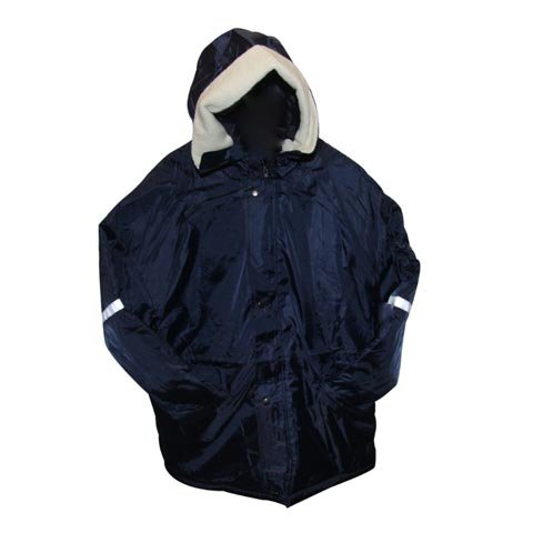 THERMAL PARKA JACKET WITH HOOD & REFELECTIVE STRIPES AROUND SLEEVES ...