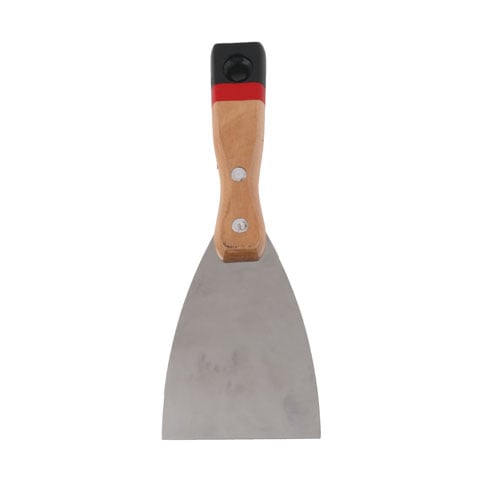 S/S SCRAPER/CLEANING SPATULA w/WDN HDLE 4"