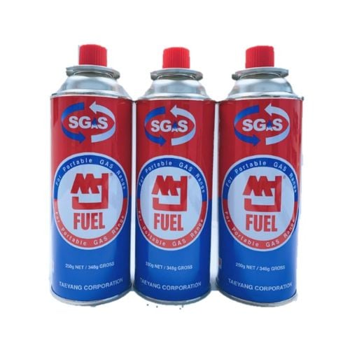 SGAS Butane Fuel Gas Cartridge 250ml/can, 3pcs/pkt, 16pkts/ctn