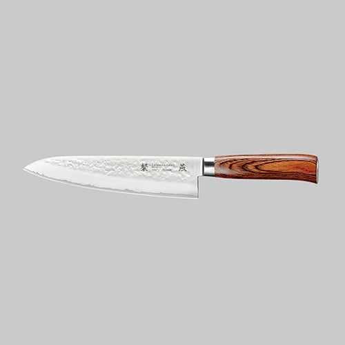 CHEF KNIFE 210mm, HAMMERED, TSUBAME, TAMAHAGANE
