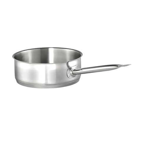 18-8 STAINLESS STEEL LOW SAUCE PAN (WITHOUT LID)