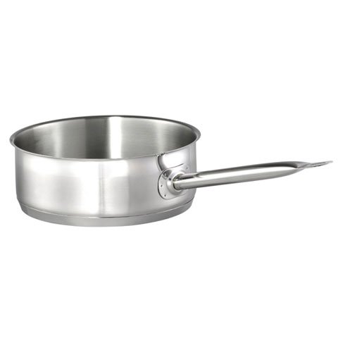 18-8 STAINLESS STEEL LOW SAUCE PAN (WITHOUT LID)