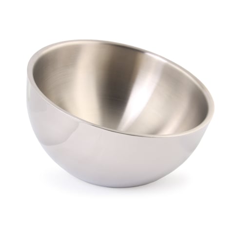 18-8 S/S DOUBLE WALL TAPERED SPHERICAL BOWL H13cm