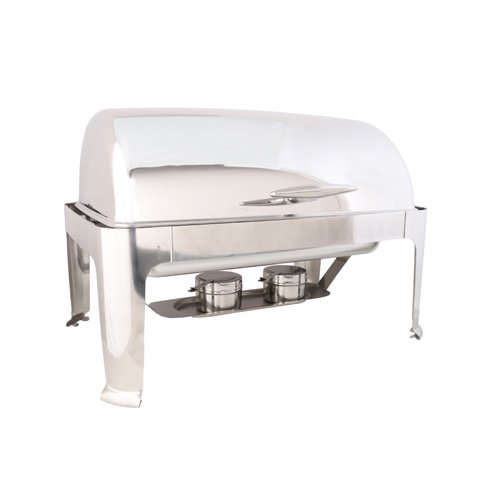 S/S RECTANGLE FULL SIZE ROLL TOP CHAFER L640xW495xH440mm (STACKABLE), 9L, STEELCRAFT by SAFICO