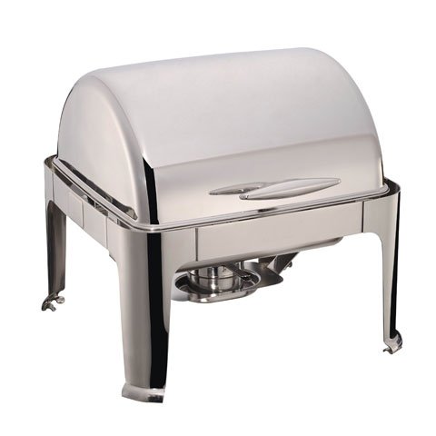 S/S SQUARE ROLL TOP CHAFER  L485xW470xH445mm, 5.5L (STACKABLE VERSION), STEELCRAFT by SAFICO