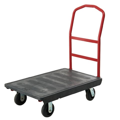 STRUCTURAL FOAM PLATFORM CART / GOODS TROLLEY WITH PNEUMATIC CASTERS