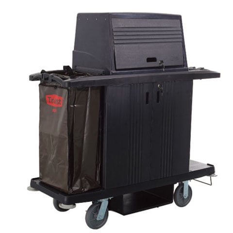 HOUSEKEEPING CART withDOORS, PROTECTIVE SECURITY HOOD