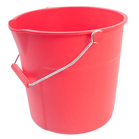 PLASTIC ROUND HUSKEE BUCKET with POURING SPOUT