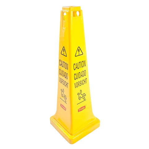 SAFETY CONE with"CAUTION WET FLOOR" IMPRINT