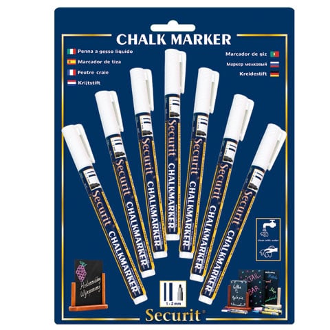 LIQUID CHALK MARKERS WITH 1-2mm TIP 7pcs/pkt