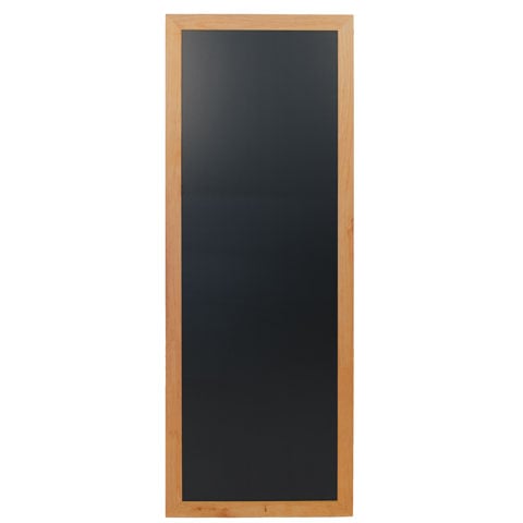 LONG HARD WOOD CHALK BOARD - WITH LACQUERED TEAK FINISH - WALL MOUNTING SCREWS INCLUDED