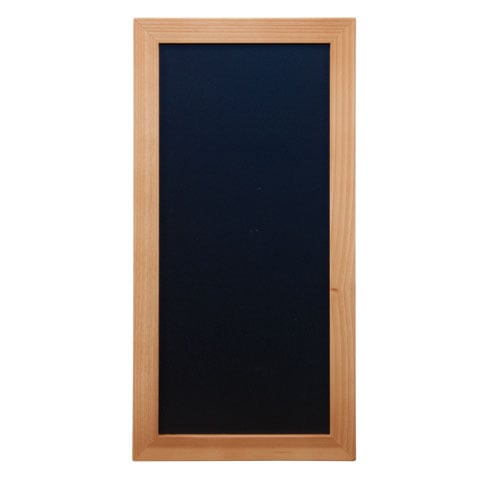 WOODY CHALK BOARD - WOOD WITH LACQUERED TEAK FINISH - INCLUDING WHITE CHALK MARKER AND MOUNTING KIT