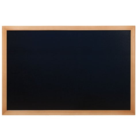 WOODY CHALK BOARD - WOOD WITH LACQUERED TEAK FINISH - INCLUDING WHITE CHALK MARKER AND MOUNTING KIT